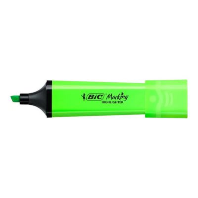 3086123742888-BIC Marking - Surligneur - vert fluo - 1.2-4.6 mm - fin (pack de 12)-Left-angle-0