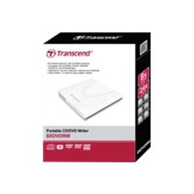 760557831181-Transcend 8X DVDS-W - Lecteur graveur de DVD±RW (±R DL)/DVD-RAM - USB 2.0 - blanc-Angle droit-4