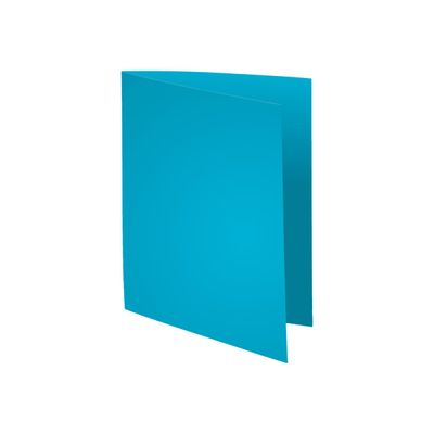 3288583401064-Exacompta Super 160 - 5 Paquets de 100 Chemises - 160 gr - bleu clair-Angle droit-1