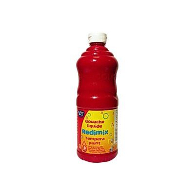 3013641880280-Lefranc Bourgeois REDIMIX - Peinture à tempera gouache - rouge primaire - 1 L-Avant-0