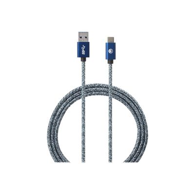 3571211424970-Bigben Connected - Câble USB de type-C - USB-C - 2 m - bleu nuit-Avant-0