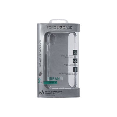 3571211374602-Bigben - Coque de protection pour iPhone X/XS - transparent et argent-Avant-3