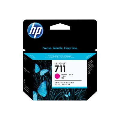 886112841188-HP 711 - Pack de 3 - magenta - cartouche d'encre originale (CZ135A)-Avant-0
