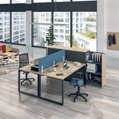 3253310170926-Caisson TOWER - L44 x H114 x P80 cm - 3 tablettes + 1 support DS réglable - structure alu - dessus et façade imita--1