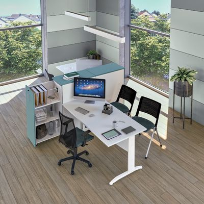 2012348122663-Bureau droit IDRA - L180 cm - Pieds anthracite - plateau imitation Erable--1