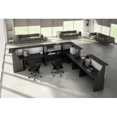 2012349514368-Banque d'accueil en angle 90° MUSA - L76 x H117 x P76 - Frêne noir/blanc--2