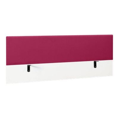 3483600719584-Écran de séparation pour bureau YES ! - L140 x H60 - tissu framboise-Angle gauche-0