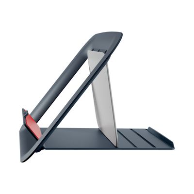 4002432129362-Leitz Ergo Cosy - Support pour ordinateur portable jusqu'à 17" - gris velours-Droite-3