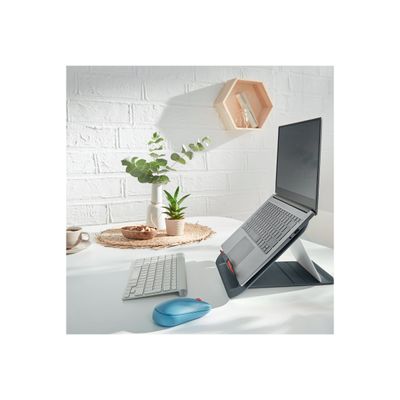 4002432129362-Leitz Ergo Cosy - Support pour ordinateur portable jusqu'à 17" - gris velours-Angle droit-7