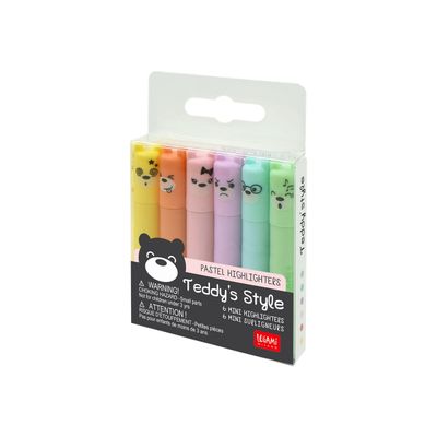 8059174834395-Legami - 6 Mini surligneurs - couleurs pastels assorties-Angle droit-0