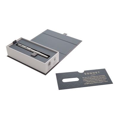 3501179315119-Parker Sonnet - Roller acier - pointe fine-Angle gauche-2