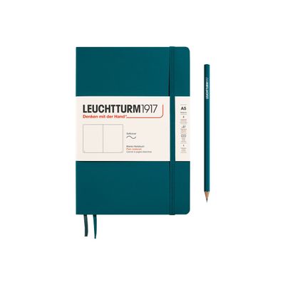 4004117583117-Leuchtturm1917 - Carnet de notes souple A5 - uni - bleu pétrole-Avant-0