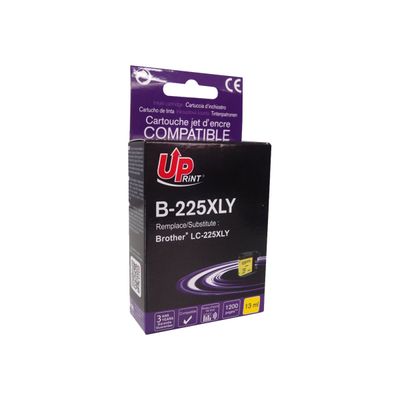 3584770889555-Cartouche compatible Brother LC225XL - jaune - Uprint-Angle gauche-1