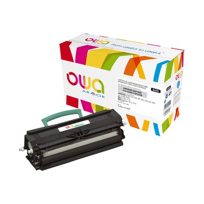 3112539605056-Cartouche laser compatible Lexmark 12A8300 - noir - Owa K12158OW-Angle gauche-0