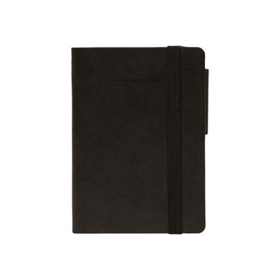 8056304488909-Legami My Notebook - Carnet de notes à élastique - 9,5 x 13,5 cm - ligné - noir-Avant-0