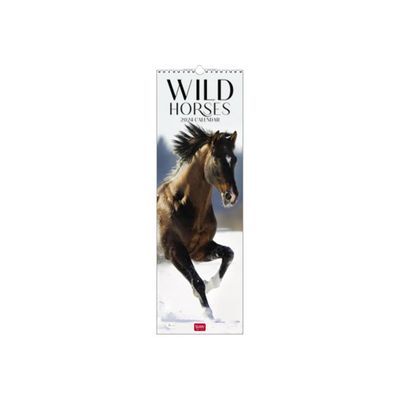 8051128759402-Legami - Calendrier mensuel 2024 - 16 x 49 cm - wild horses-Avant-0
