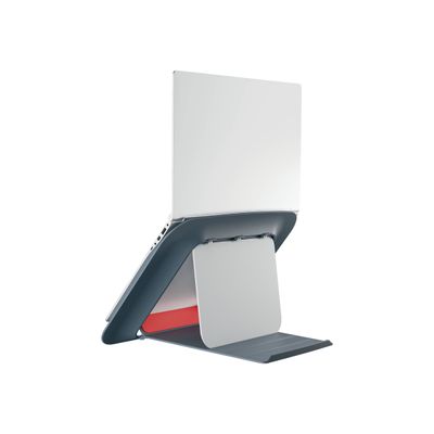 4002432129362-Leitz Ergo Cosy - Support pour ordinateur portable jusqu'à 17" - gris velours-Arrière-2