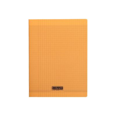 3210330181981-Calligraphe 8000 - Cahier polypro 24 x 32 cm - 96 pages - grands carreaux (Seyes) - orange-Avant-0
