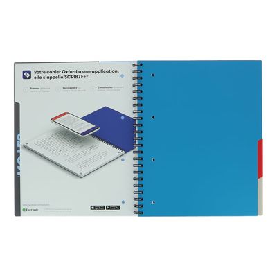 3020120134512-Oxford Etudiants - Cahier Multinotes A4+ (24 x 29,7 cm) - 160 pages - petits carreaux (5x5 mm) - avec 3 intercal-Avant-5