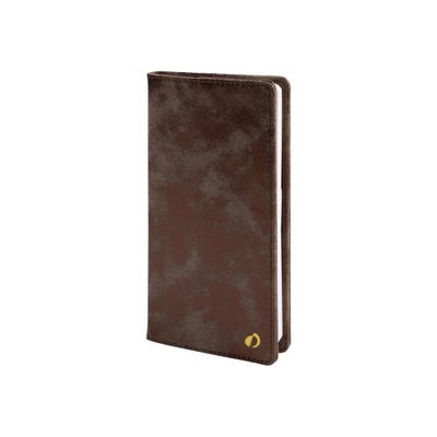 3371010461394-Agenda Nacre Italnote - 1 semaine sur 2 pages - 8,8 x 17 cm - marron - Quo Vadis-Angle droit-0