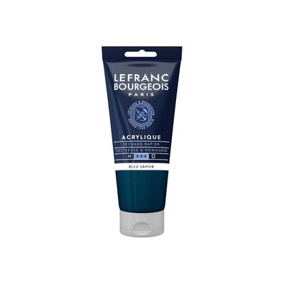 3013643004462-Lefranc Bourgeois - Peinture acrylique - bleu saphir - 80 ml-Avant-0