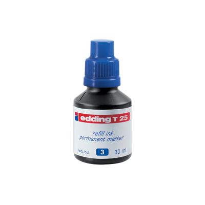 4004764023882-Edding T 25 - Recharge d'encre pour marqueur permanent - Bleu-Avant-0