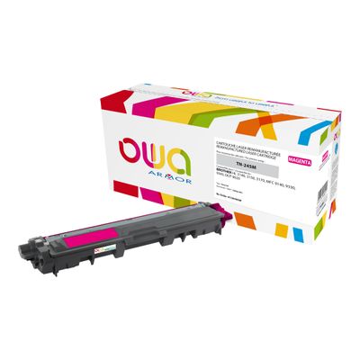 3112539608217-Cartouche laser compatible Brother TN245 - magenta - Owa K15659OW-Angle gauche-0