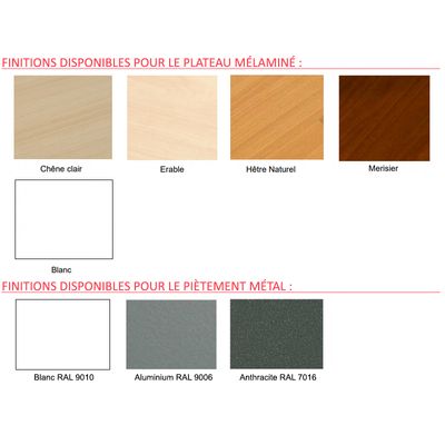 2012349456606-Table de réunion ronde EVIDENCE - 120 cm - Pieds anthracites - Plateau imitation érable--1