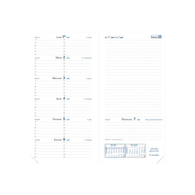 3371010461394-Agenda Nacre Italnote - 1 semaine sur 2 pages - 8,8 x 17 cm - marron - Quo Vadis-Avant-1