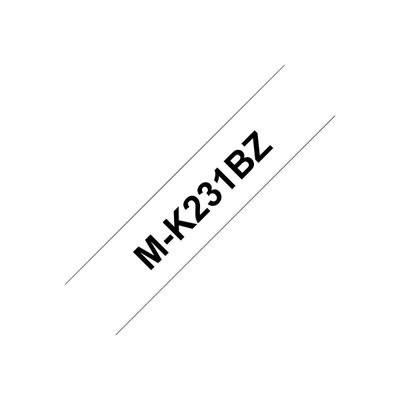 0400000023113-Brother MK231BZ - Ruban d'étiquettes auto-adhésives - 1 rouleau (12 mm x 8 m) - fond blanc écriture --0