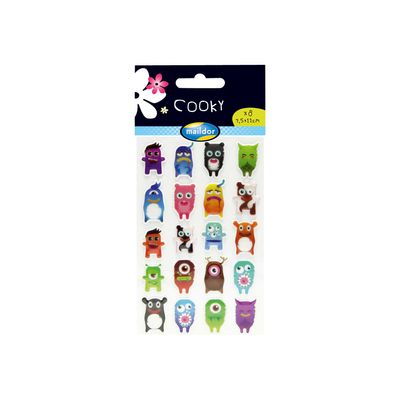 3065505604129-Maildor - 1 feuille gommettes monstres - -Avant-1