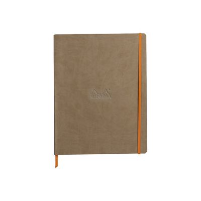 3037921177044-RHODIA Rhodiarama - Carnet souple A4+ - 160 pages - ligné - taupe-Avant-0