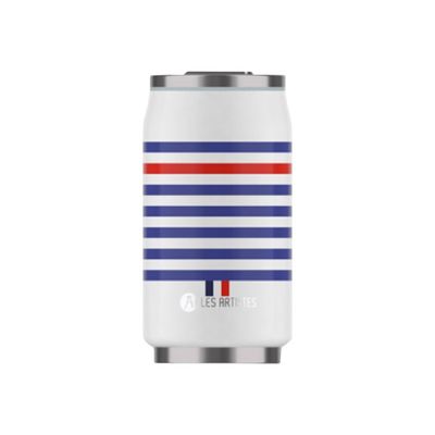 3614300042508-Les Artistes Paris - Canette isotherme - Sailor bleu/blanc/rouge - 280 ml - acier inoxydable-Avant-0