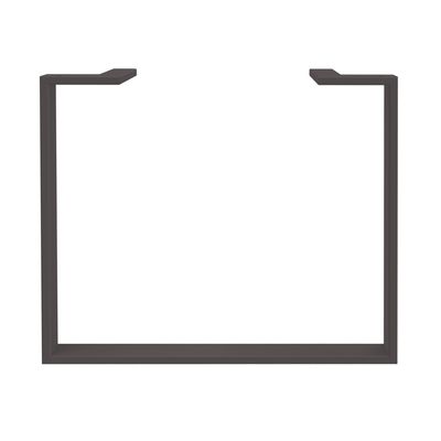 3253310200050-Bureau compact LOFTER - L160 cm - Retour à droite - Plateau imitation noyer - pied carbone - (pied de renfort obligatoire à rajou--3