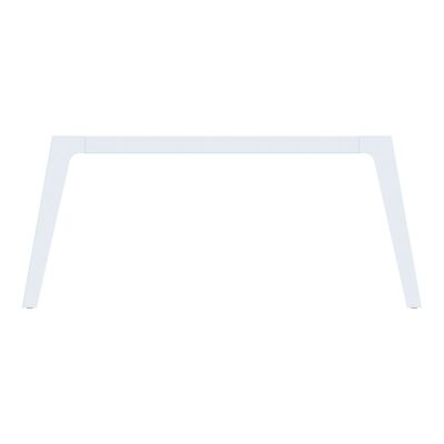 3253310162679-Bureau double STEELY - L140 cm - Double face Depart - Pieds blanc - plateau imitation Hêtre--1
