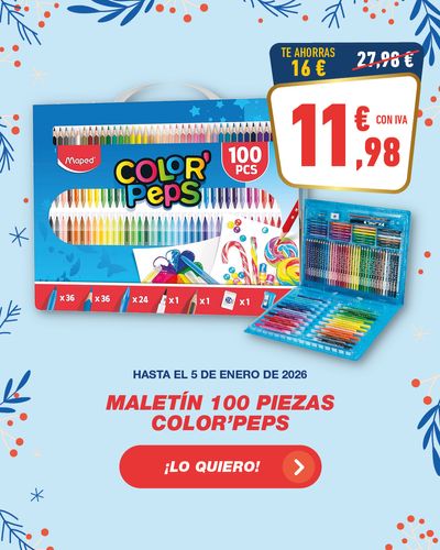 MALETIN 100 PIEZAS COLORPEPS
