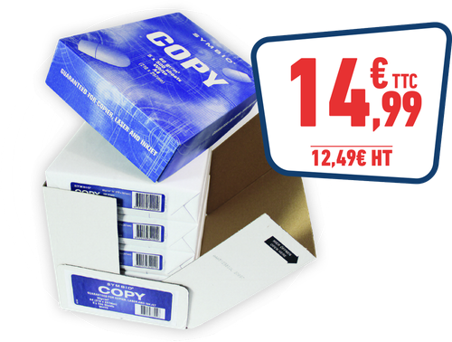 Carton de papier blanc