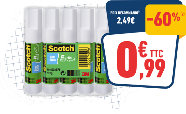 5 bâtons de colle