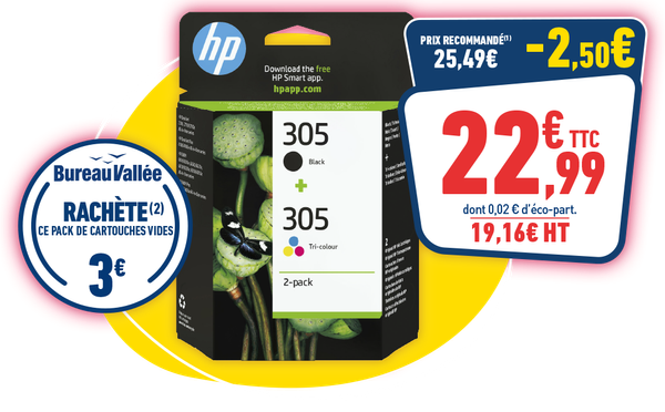 Pack de 2 cartouches HP 305