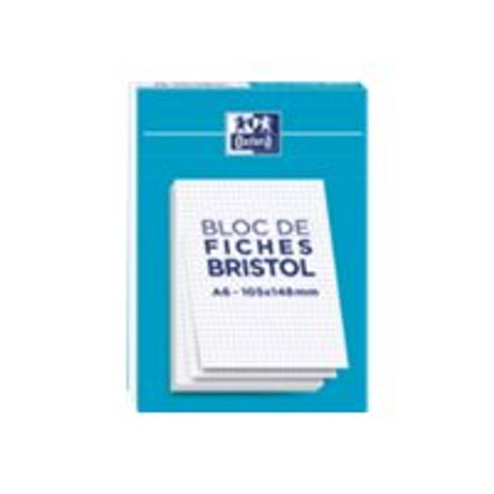 AME BUREAUTIQUE | FICHES BRISTOL OXFORD REVISION 2.0 A6 NON PERFOREE 32 Fiches Film Q5x5 Cadre Vert