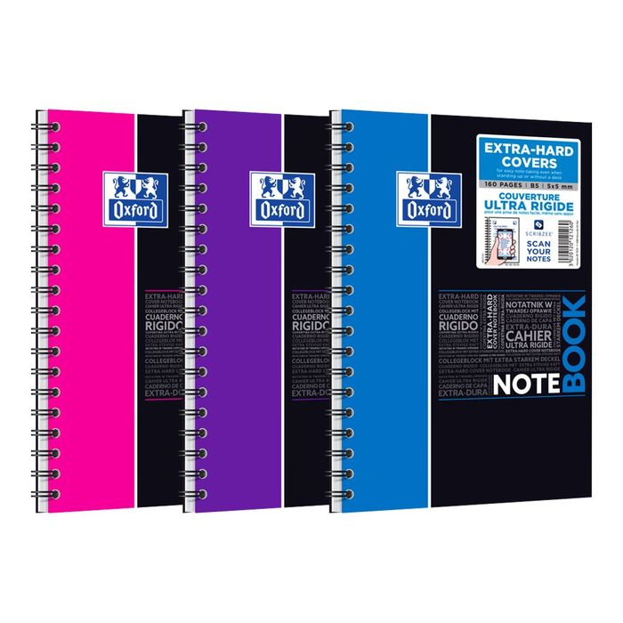 Cahier à spirales NOTEBOOK OXFORD # Couverture rigide - 160 pages B5 