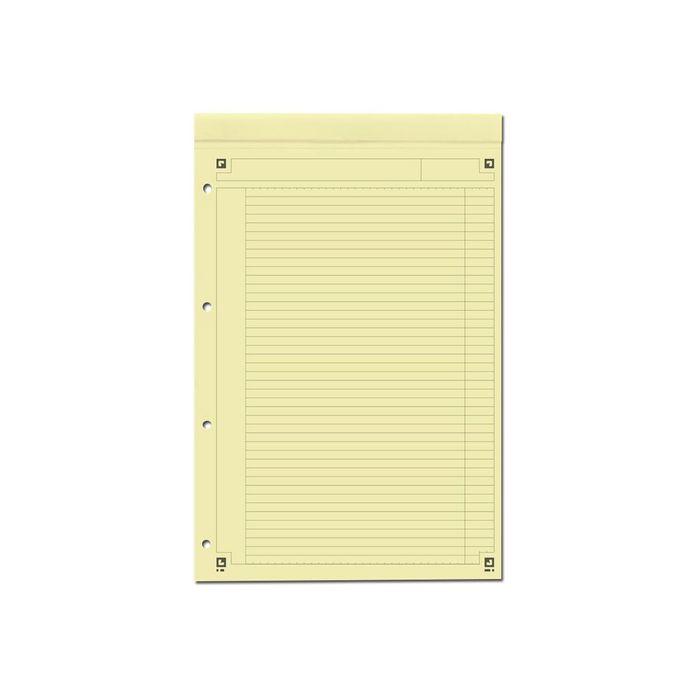 Oxford International - Bloc notes - A4 + - 160 pages - ligné jaune -  perforé Pas Cher