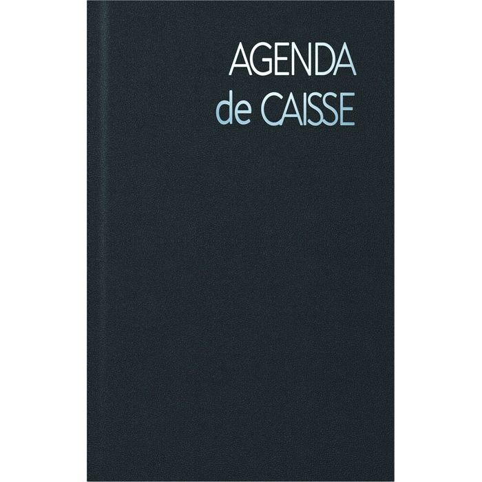 Agenda Perpétuel de Caisse - 1 jour par page - 14 x 22 cm - noir - Lecas  Pas Cher
