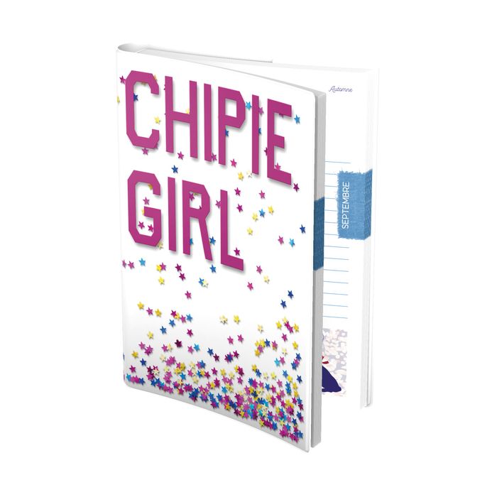 Agenda Chipie Little - 1 jour par page - 12 x 17 cm - Couverture PVC  amovible avec paillettes - Hamelin Pas Cher