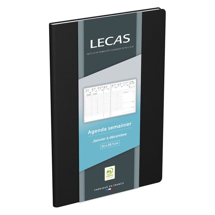 Agenda Lecas Classique - 1 semaine sur 2 pages - 16 x 24 cm - différents  modèles disponibles