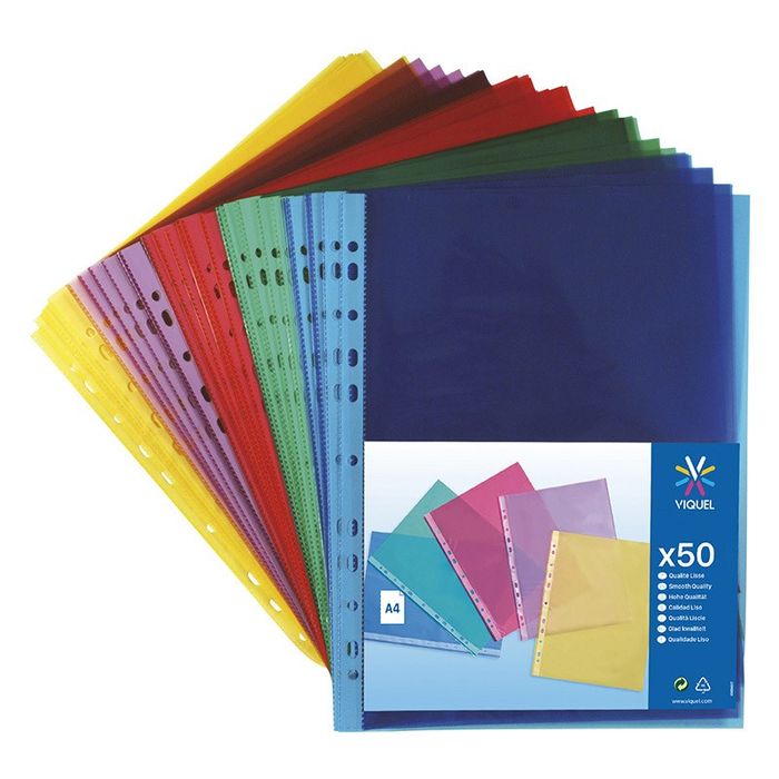 Lot de 10 pochettes perforées pour cartes de visite - Plastique - Exacompta  - Pochettes Plastiques - Protection document