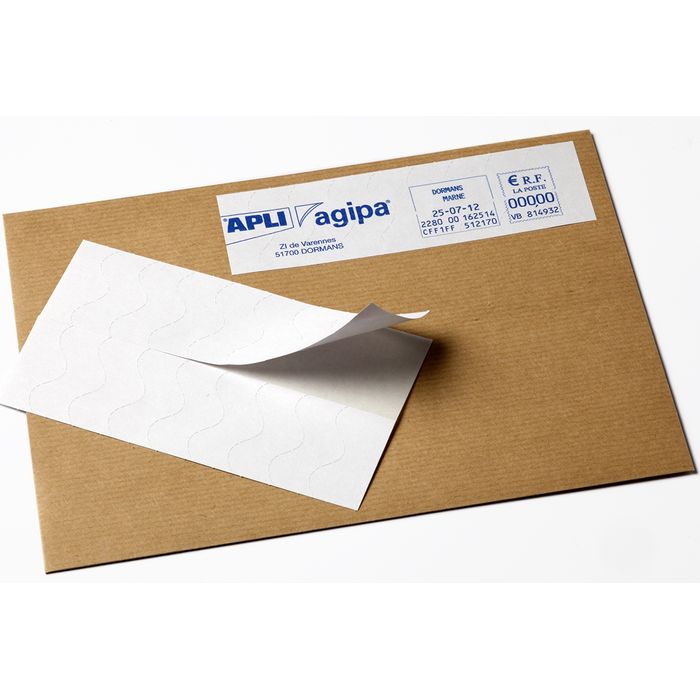 Agipa - 1000 Étiquettes d'affranchissement blanches - 140 x 40 mm - boîte  distributrice - réf 115498 Pas Cher