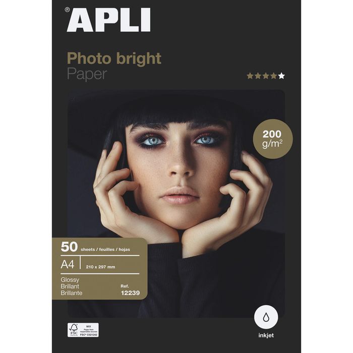 Papier photo brillant a4 - maxi pack - 200 g/m² - 100 feuilles