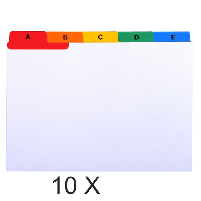 Exacompta - Pack de 10 intercalaires 25 positions alphabétiques pour boîte  à fiche A6 Pas Cher