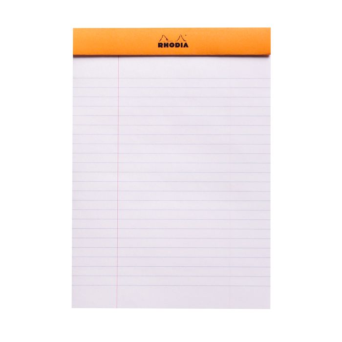 3030920166002-Rhodia Basics - Bloc notes - A5 - 160 pages - réglé avec marges - 80g - orange--2